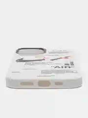 Белый чехол на айфон 13 Pro, 14, 14 Pro, c принтом, Найк, Nike, чехол для iPhone 13 про, 14