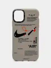 Серый чехол на айфон 13 Pro, 14, 14 Pro, c принтом, Найк, Nike, чехол для iPhone 13 про, 14