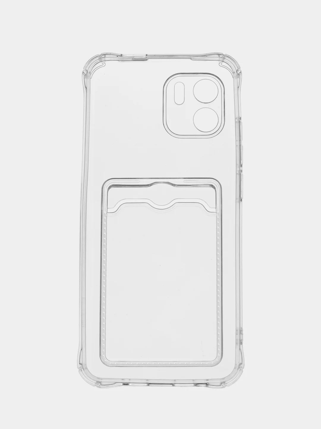 Прозрачный силиконовый чехол Xiaomi Redmi A1, (Сяоми Редми А1), с карманом, прозрачный