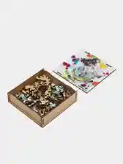 Серый фигурные деревянные пазлы