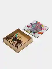 Сиреневый фигурные деревянные пазлы