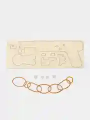 Пистолет детский, развивающая игра, пистолет из дерева "собери сам"