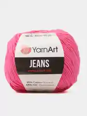 Тёмно-розовый пряжа YarnArt Jeans (Ярнарт Джинс), 5 мотков