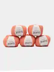 Оранжевый пряжа YarnArt Jeans (Ярнарт Джинс), 5 мотков