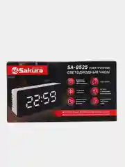 Часы электронные Sakura SA-8525, светодиодные, зеркальный дисплей, будильник