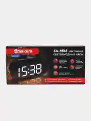 Часы электронные Sakura SA-8518, светодиодный, зеркальный дисплей, будильник, радио