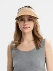Бежевый солнцезащитный козырек кепка