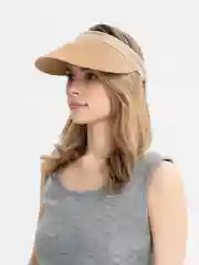 Бежевый солнцезащитный козырек кепка