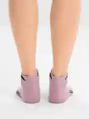 Розовый носки женские и мужские короткие, спортивные, с принтом
