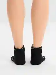 Черный носки женские и мужские короткие, спортивные, с принтом