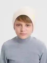 Светло-бежевый шапка детская, демисезонная, хлопок