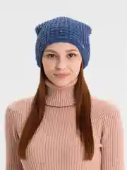 Индиго шапка женская бини Камилла, осень-весна
