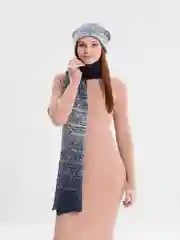 Индиго комплект шапка женская бини и шарф Каролина