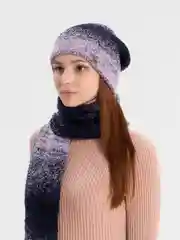 Конфетный комплект шапка женская бини и шарф Каролина