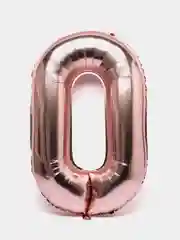 Розовый воздушный шар "Цифра" черный, розовый, золотой, серебряный 40, 68.5, 102 см