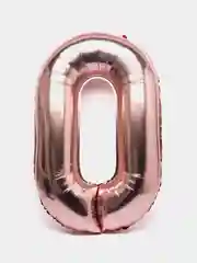 Розовый воздушный шар "Цифра" черный, розовый, золотой, серебряный 40, 68.5, 102 см