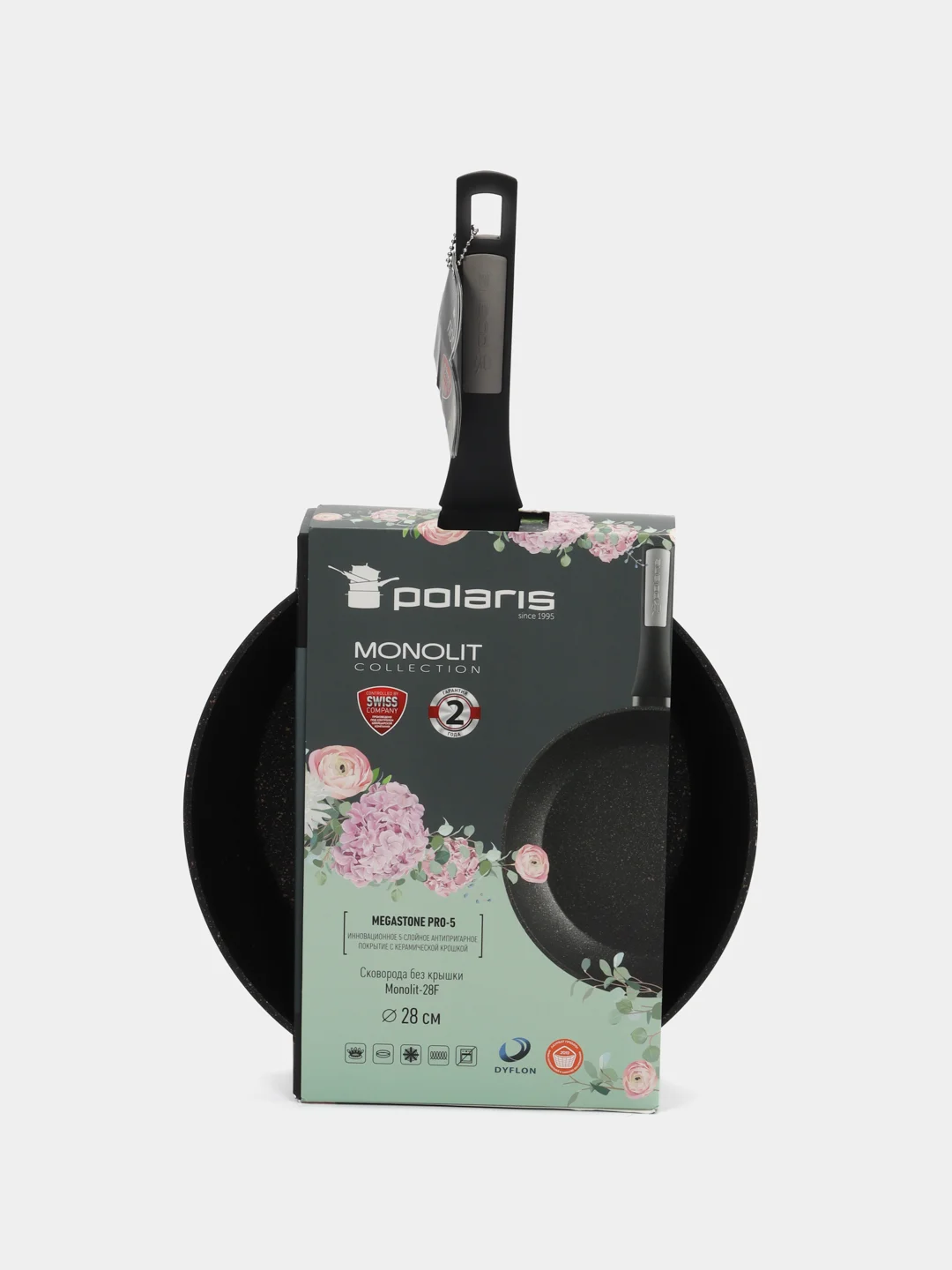 Сковорода без крышки Polaris Monolit-28F