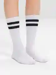 Носки женские, с принтом, белые