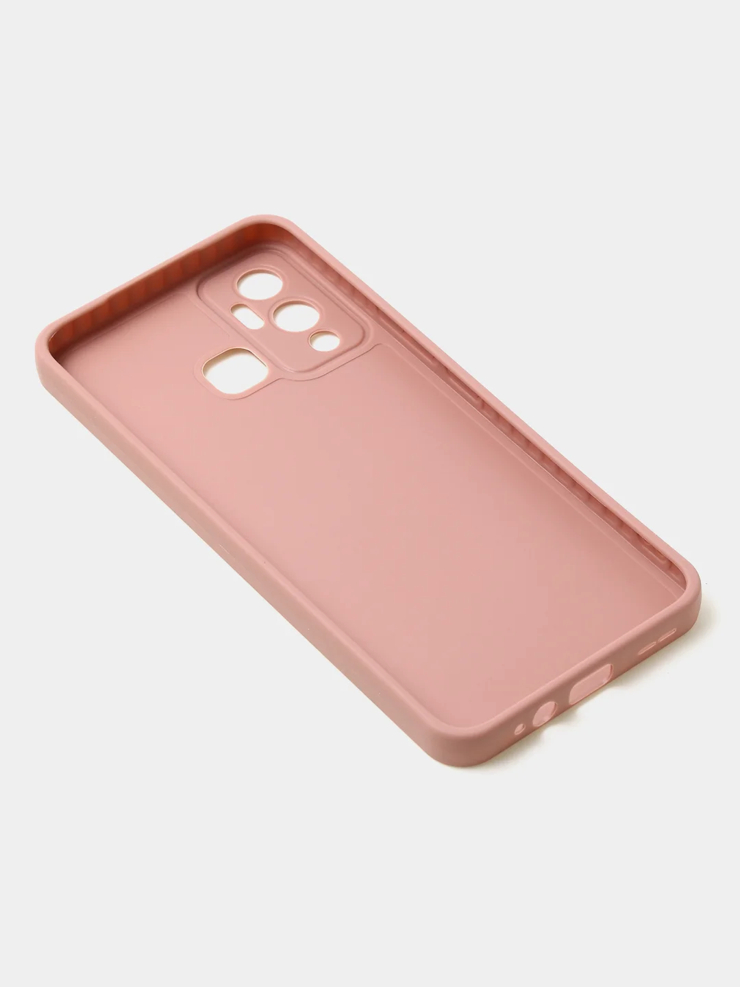 Пудровый чехол для Infinix Hot 12 Play матовый с дополнительной защитой камеры