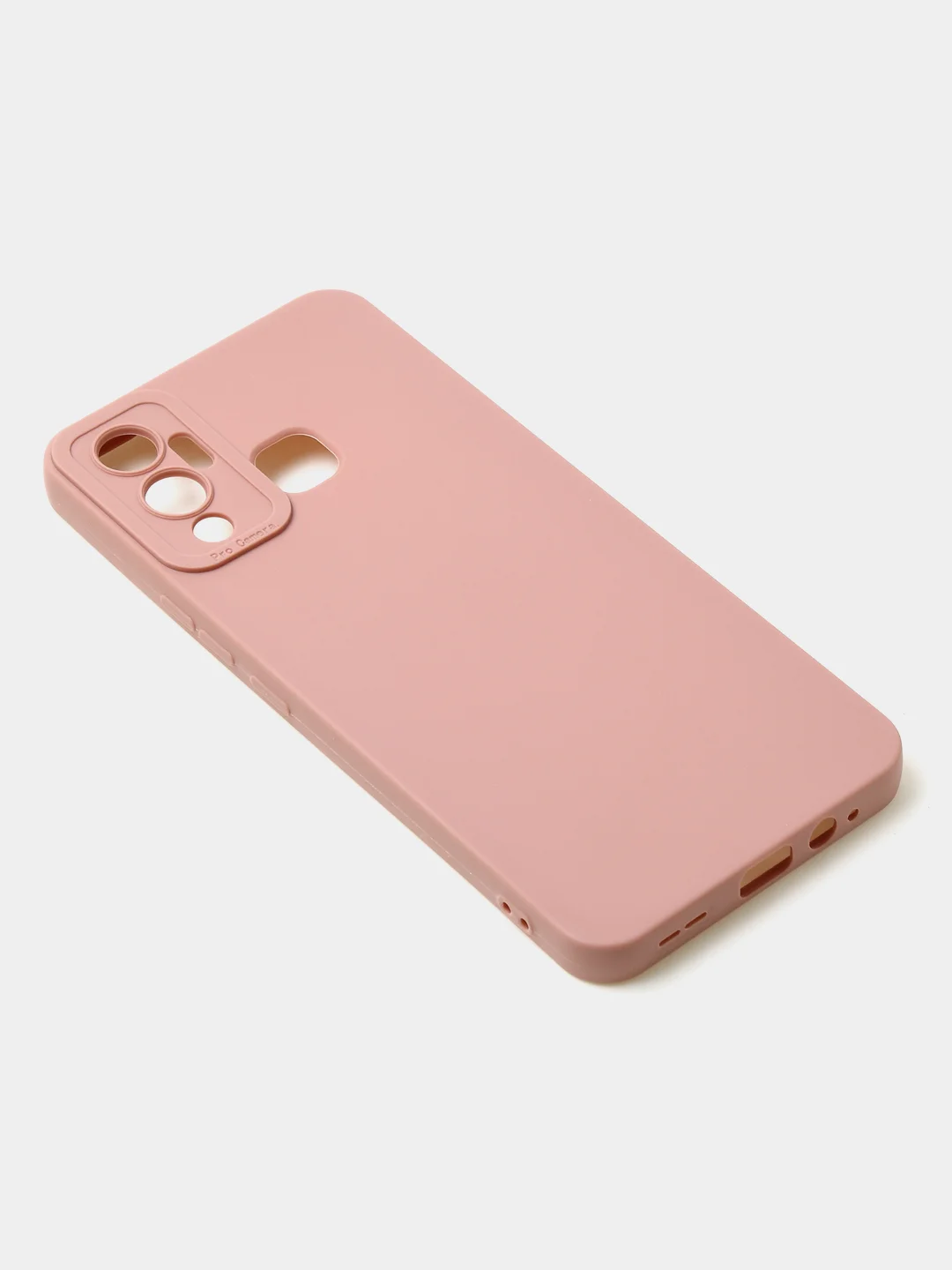 Пудровый чехол для Infinix Hot 12 Play матовый с дополнительной защитой камеры