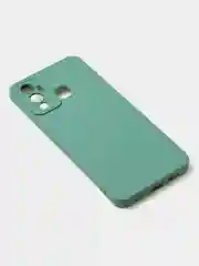Зеленый чехол для Infinix Hot 12 Play матовый с дополнительной защитой камеры