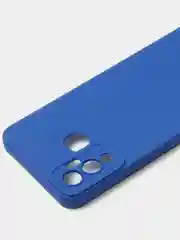Синий чехол для Infinix Hot 12 Play матовый с дополнительной защитой камеры
