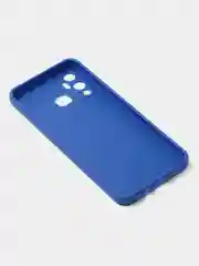 Синий чехол для Infinix Hot 12 Play матовый с дополнительной защитой камеры