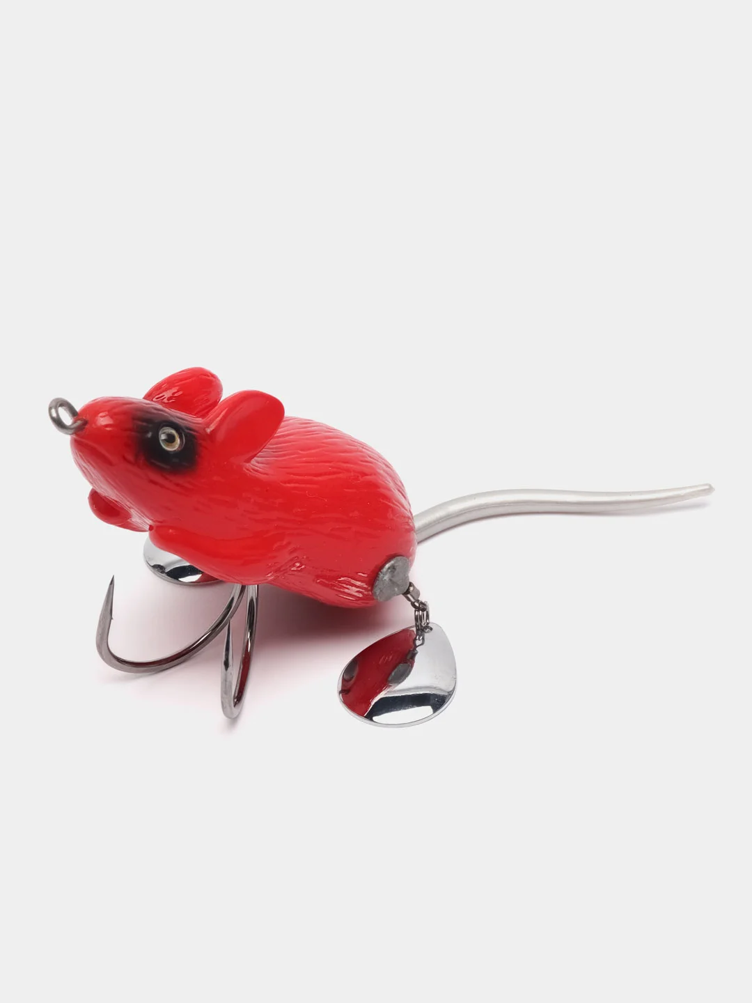 Красный приманка мышь-незацепляйка Namazu Mouse, длина 75 мм, вес 26 гр