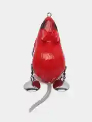 Красный приманка мышь-незацепляйка Namazu Mouse, длина 75 мм, вес 26 гр