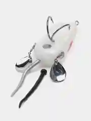 Белый приманка мышь-незацепляйка Namazu Mouse, длина 75 мм, вес 26 гр