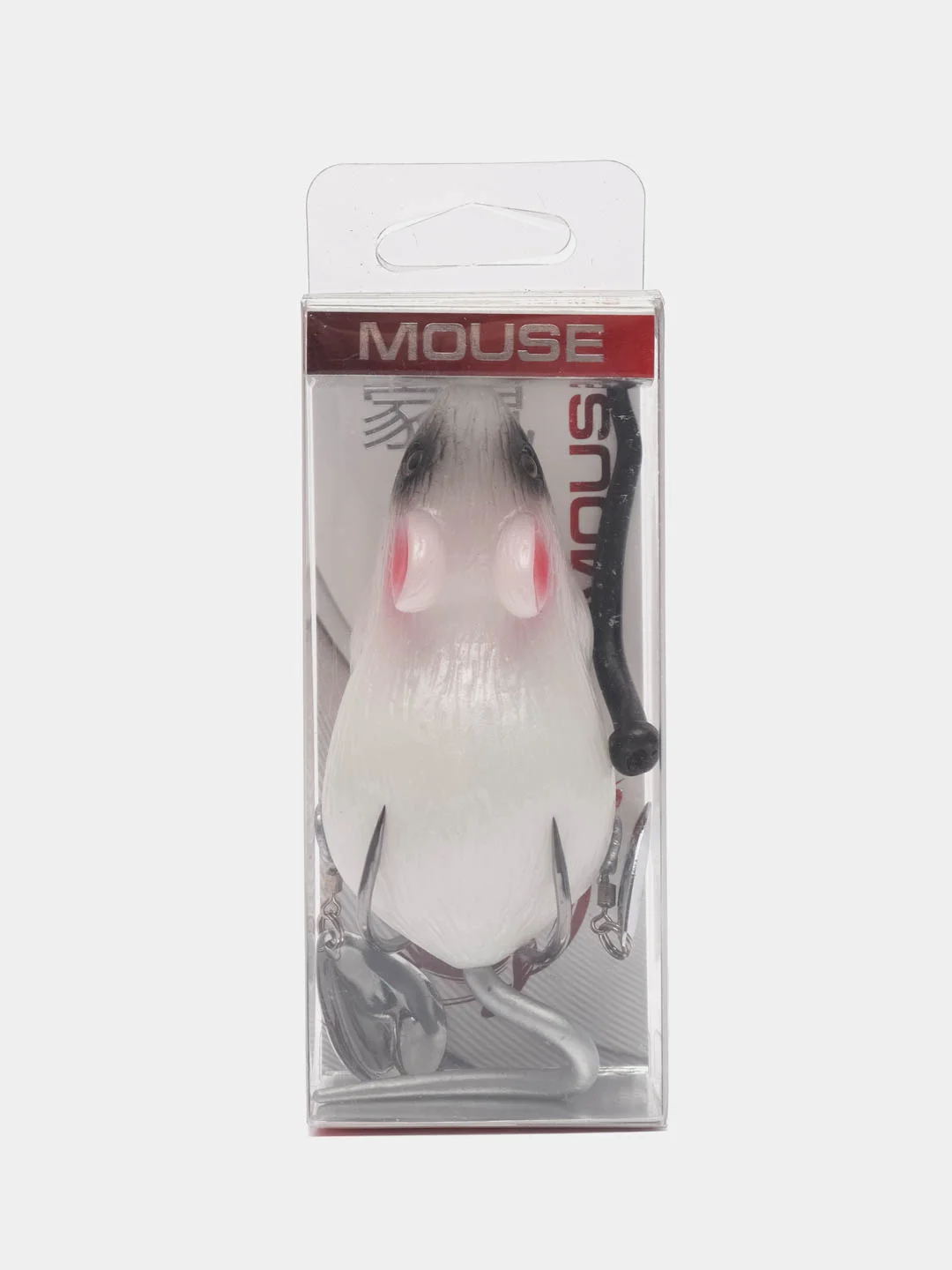 Белый приманка мышь-незацепляйка Namazu Mouse, длина 75 мм, вес 26 гр