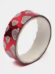 Красный скотч декоративный, клейкая лента для творчества и упаковки подарков