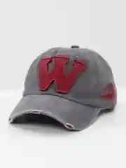 Серый мужская кепка, бейсболка с надписью "W"