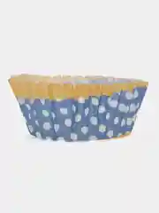 Синий тарталетка, цветочки, 3,5 х 2 см