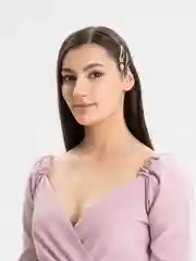 Алый заколка зажим для волос Клик-клак зажим  новая корейская мода для челки