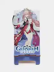 Деревянная подставка под телефон по игре "Genshin Impact", Яэ Мико