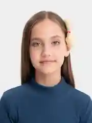 Желтый объемная, большая заколка для волос