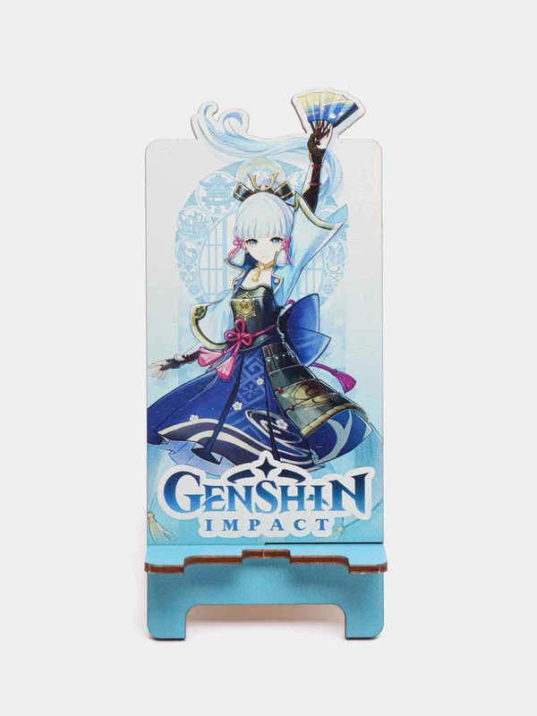 Деревянная подставка под телефон по игре "Genshin Impact", Аяка