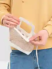 Белый женская летняя сумка через плечо/кросс-боди/клатч/детская сумка/белая сумка/соломенная сум