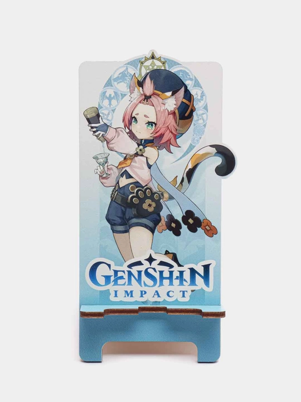 Деревянная подставка под телефон по игре "Genshin Impact", Диона