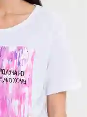 Белый футболка женская, оверсайз