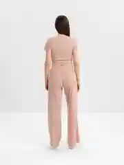 Бежевый костюм женский брюки, топ