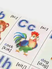 Плакат "Английская азбука и счет", с транскрипцией и произношением, Плакат разрезной
