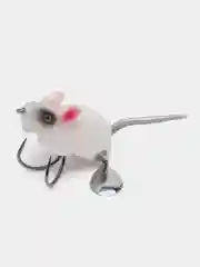 Белый приманка мышь-незацепляйка Namazu Mouse, длина 75 мм, вес 26 гр