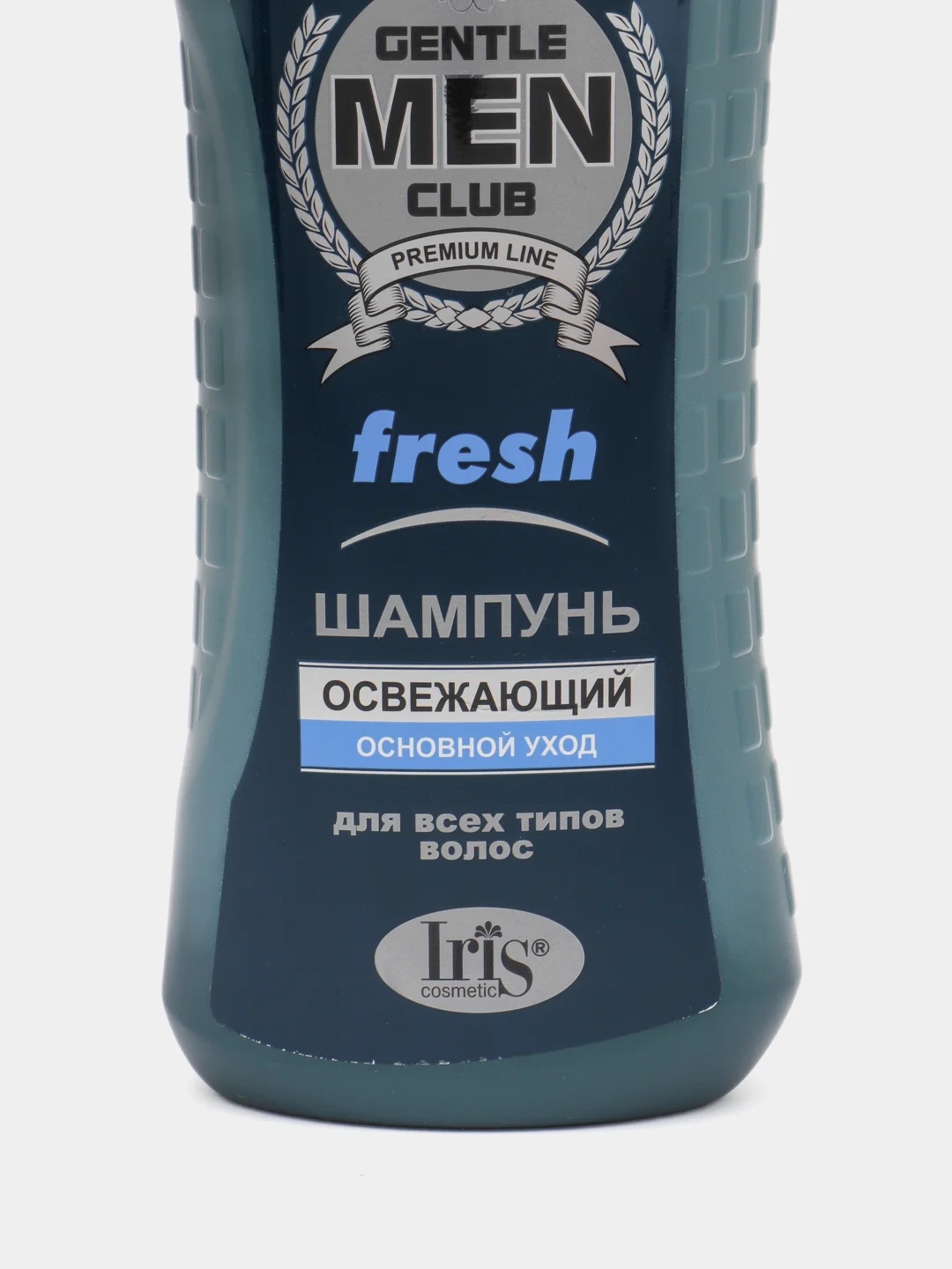 Голубой шампунь для волос мужской Gentlemen Club, для ослабленных,жирных и нормальных волос,400 мл