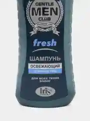 Голубой шампунь для волос мужской Gentlemen Club, для ослабленных,жирных и нормальных волос,400 мл
