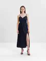 Индиго вечернее платье