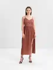 Коричневый вечернее платье