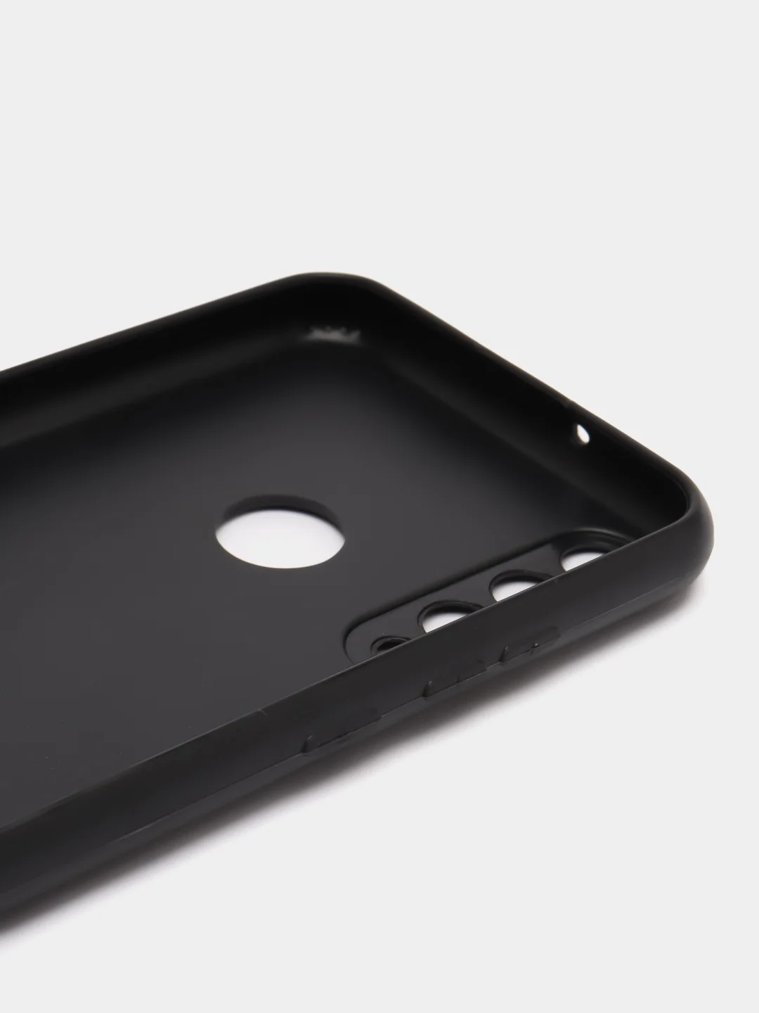 Черный чехол Huawei Y6P (Хуавей У6П), силиконовый, цветной, матовый, с подкладом из микрофибры