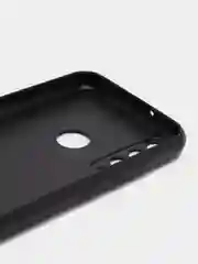 Черный чехол Huawei Y6P (Хуавей У6П), силиконовый, цветной, матовый, с подкладом из микрофибры